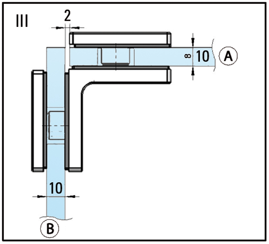 Коннектор Madrid стекло/стекло 90°, хромированный глянцевый ВО 5215434 — изображение 8