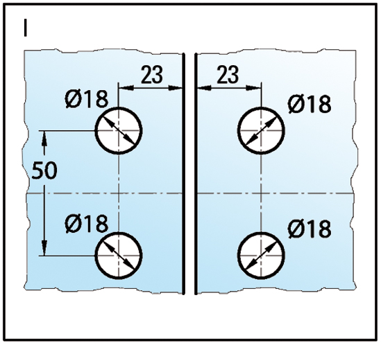 Петля Madrid стекло/стекло 180° внутрь или наружу, шлифованная нержавеющая сталь ВB 5215432S — изображение 5