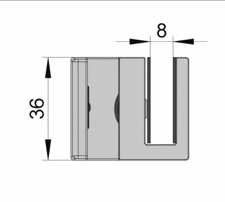 MasterTrack ST напольная направляющая для раздвижной двери, черный анодированный BO 5700065 — изображение 4